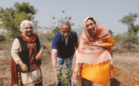Janak Palta McGilligan's 76th Green birthday celebrated by planting 76 tree saplings | Indore