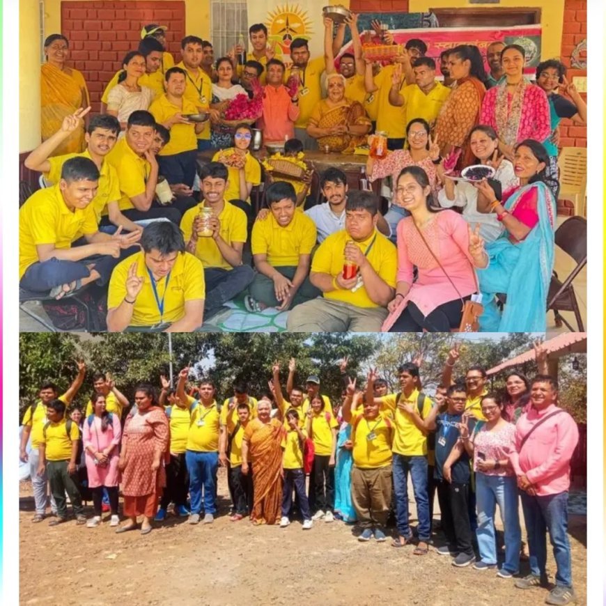 Special Children overjoyed making natural colours