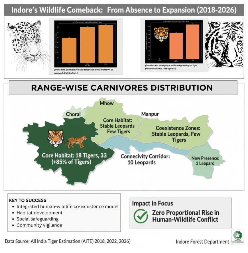 Leopards Lead Predator Comeback in Indore Forests | Multi-Carnivore Recovery